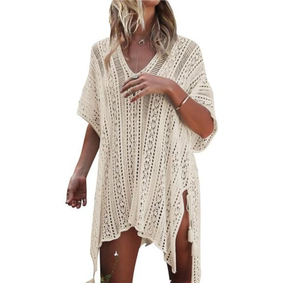 Other - Women’s Bathing Suit Cover Up for Beach Pool Swimwear Crochet Dress